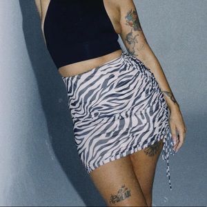 Princess polly Elijah Mini Skirt Beige Zebra